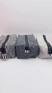 mini dopp kits in 3 coordinating classic japanese fabrics, made with love in the USA