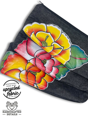 4090 - Wand Pouch | Oil Cloth + Black Denim - Quiver.Love