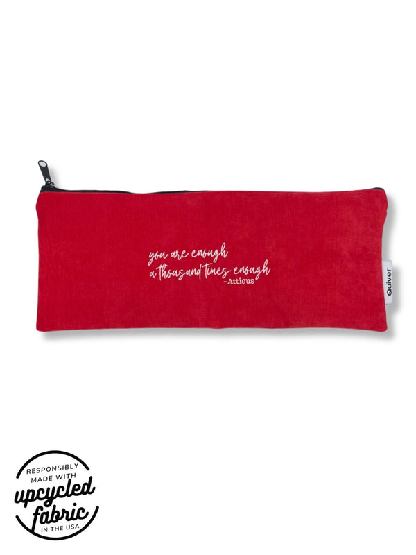 Adult toy storage bag for wand massager, hitachi magic wand in bright red by Quiver.Love